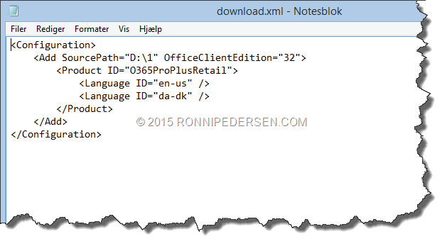 Office 2016 using the Deployment - RONNIPEDERSEN.COM